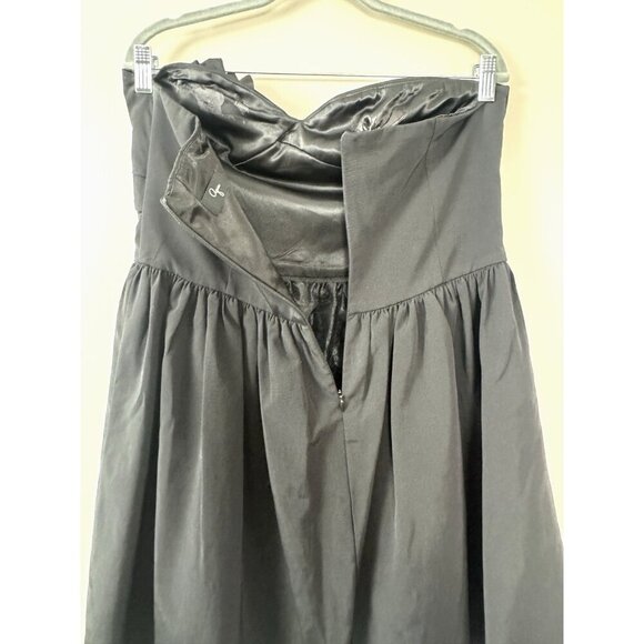 Y2K Black Strapless Prom Dress Bubble Hem Coquette Cocktail Hoco Sorority Rush - Picture 4 of 13